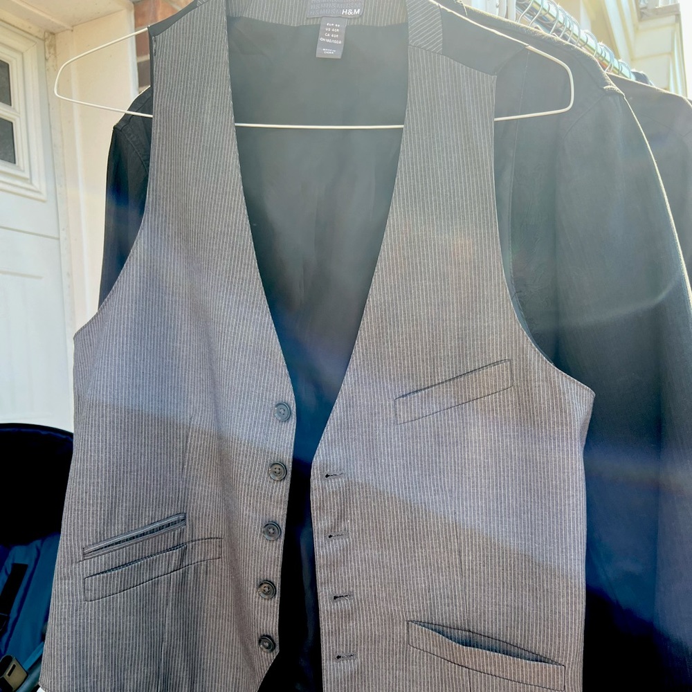 H&M pinstripe suit vest